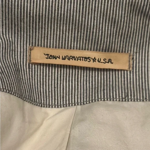 John Varvatos Gray Cotton Pinstriped Suit - Picture 5 of 7